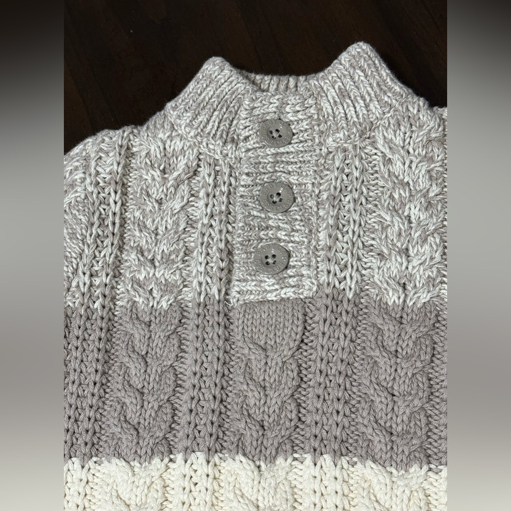 Baby Gap 6-12 Month Cotton Cable-Knit Sweater One-Piece Romper - Picture 3 of 10